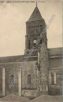Carte postale ancienne Eglise de St-HILAIRE-des-LOGES — Saint-Hilaire-des-Loges (Vendée)