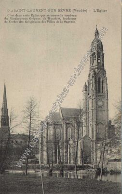 Carte postale ancienne L'Eglise — Saint-Laurent-sur-Sèvre (Vendée)