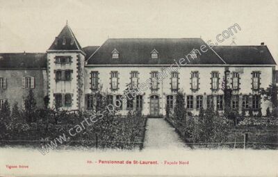 Carte postale ancienne Pensionnat de St-Laurent — Saint-Laurent-sur-Sèvre (Vendée)