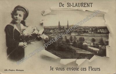 Carte postale ancienne St Laurent sur Sevre — Saint-Laurent-sur-Sèvre (Vendée)