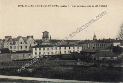 Carte postale ancienne Vue panoramique de St-Gabriel — Saint-Laurent-sur-Sèvre (Vendée)