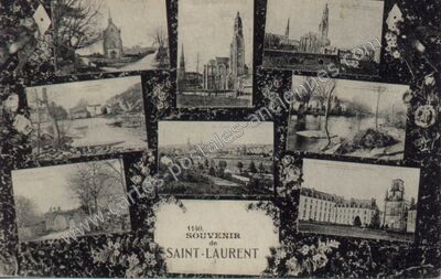 Carte postale ancienne Souvenir — Saint-Laurent-sur-Sèvre (Vendée)