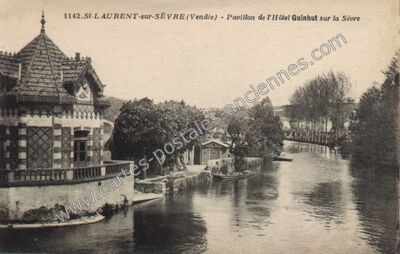 Carte postale ancienne Pavillon de l'Hôtel Guinhut sur la Sèvre — Saint-Laurent-sur-Sèvre (Vendée)