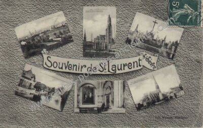 Carte postale ancienne Souvenir de St Laurent — Saint-Laurent-sur-Sèvre (Vendée)