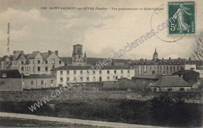 Carte postale ancienne Vue panoramique de Saint-Gabriel — Saint-Laurent-sur-Sèvre (Vendée)