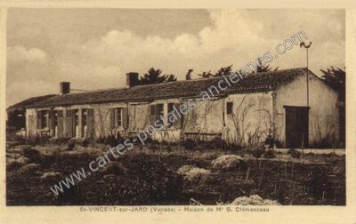 Carte postale ancienne Maison de Mr G. Clémenceau — Saint-Vincent-sur-Jard (Vendée)