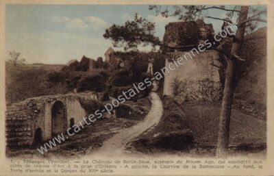 Carte postale ancienne Le Château de Barbe-Beue, suzerain du Moyen Age — Tiffauges (Vendée)
