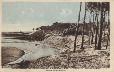 Carte postale ancienne Butte et Anse des Mouettes vers la Belle-Henriette — La Tranche-sur-Mer (Vendée)