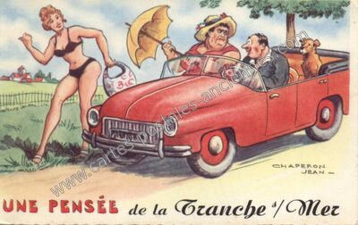 Carte postale ancienne Une pensée de la Tranche — La Tranche-sur-Mer (Vendée)