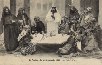 Carte postale ancienne La Passion à La Verrie - La Sainte Cène — La Verrie (Vendée)