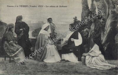 Carte postale ancienne Passion - Les adieux de Bethanie — La Verrie (Vendée)