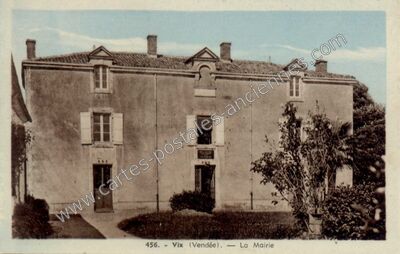 Carte postale ancienne La Mairie — Vix (Vendée)