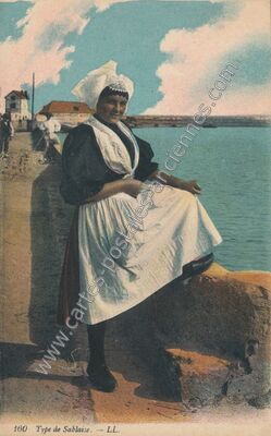 Carte postale ancienne Type de Sablaise — Les Sables-d'Olonne (Vendée)