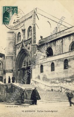 Carte postale ancienne Église Saint-Agricol — Avignon (Vaucluse)