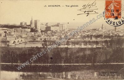 Carte postale ancienne Vue générale — Avignon (Vaucluse)