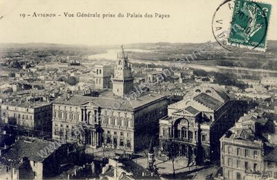 Carte postale ancienne Vue Générale prise du Palais des Papes — Avignon (Vaucluse)