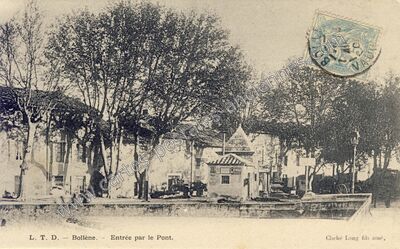 Carte postale ancienne Entrée par le Pont — Bollène (Vaucluse)