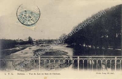 Carte postale ancienne Vue du Lez en face de l'Ecluse — Bollène (Vaucluse)