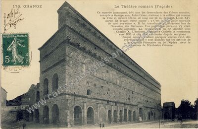 Carte postale ancienne Le Théâtre romain (Façade) — Orange (Vaucluse)