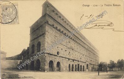 Carte postale ancienne Le Théâtre Romain — Orange (Vaucluse)