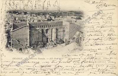 Carte postale ancienne Le Théâtre Romain — Orange (Vaucluse)