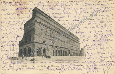 Carte postale ancienne Le Théâtre Romain — Orange (Vaucluse)