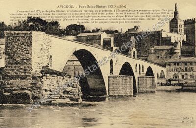 Carte postale ancienne Pont Saint-Bénézet — Avignon (Vaucluse)