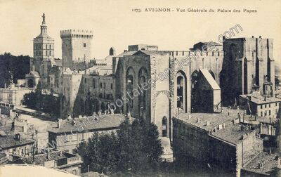 Carte postale ancienne Vue Générale du Palais des Papes — Avignon (Vaucluse)