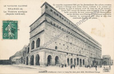 Carte postale ancienne Le Théâtre antique (façade nord-est) — Orange (Vaucluse)