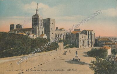 Carte postale ancienne Le Palais des Papes et la Cathédrale — Avignon (Vaucluse)