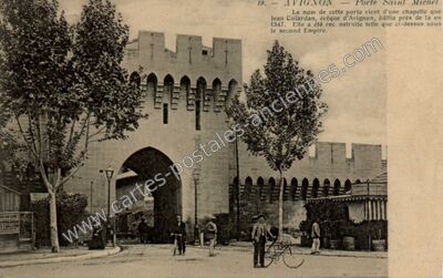 Carte postale ancienne Porte Saint Michel — Avignon (Vaucluse)
