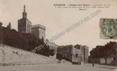Carte postale ancienne Palais des Papes — Avignon (Vaucluse)
