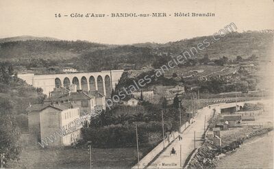 Carte postale ancienne Côte d'Azur - Hôtel Brandin — Bandol (Var)