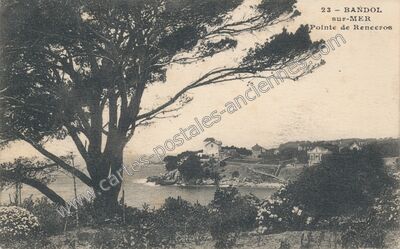 Carte postale ancienne Pointe de Renecros — Bandol (Var)
