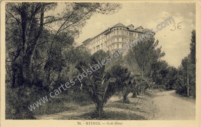 Carte postale ancienne Golf-Hôtel — Hyères (Var)
