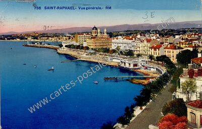 Carte postale ancienne Vue générale — Saint-Raphaël (Var)
