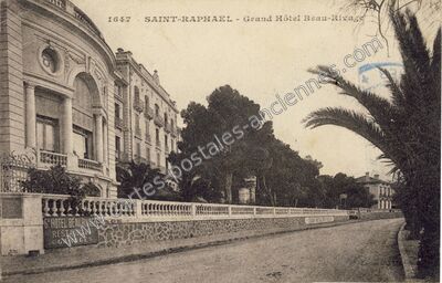 Carte postale ancienne Grand Hôtel Beau-Rivage — Saint-Raphaël (Var)