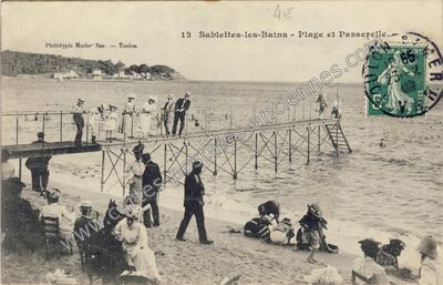 Carte postale ancienne Sablettes les Bains — La Seyne-sur-Mer (Var)