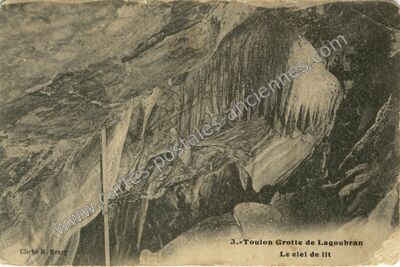 Carte postale ancienne Grotte de Lagoubran — Toulon (Var)