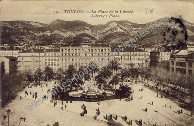 Carte postale ancienne La Place de la Liberté. Liberty's Place — Toulon (Var)