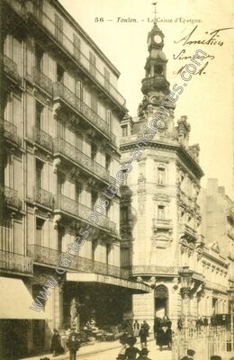 Carte postale ancienne La Caisse d'Épargne — Toulon (Var)