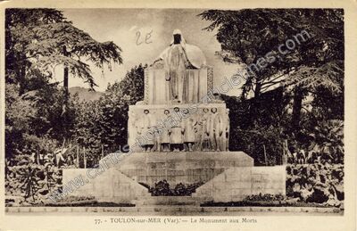 Carte postale ancienne Le Monument aux Morts — Toulon (Var)