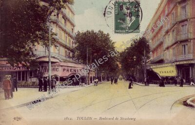 Carte postale ancienne Boulevard de Strasbourg — Toulon (Var)
