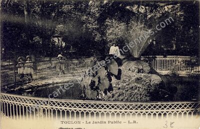 Carte postale ancienne Le Jardin Public — Toulon (Var)