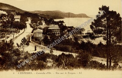 Carte postale ancienne Corniche d'Or — Saint-Raphaël (Var)