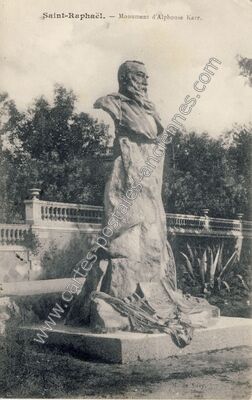 Carte postale ancienne Monument d'Alphonse Karr — Saint-Raphaël (Var)