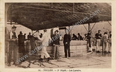 Carte postale ancienne 5e Dépôt. - Les Lavoirs — Toulon (Var)