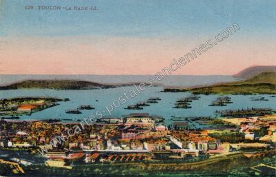 Carte postale ancienne La Rade — Toulon (Var)