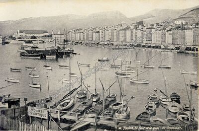 Carte postale ancienne Le Port et le quai de Cronstadt — Toulon (Var)