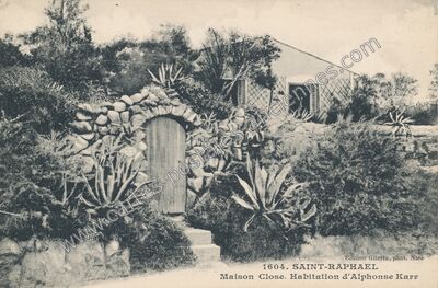 Carte postale ancienne Maison Close. Habitation d'Alphonse Karr — Saint-Raphaël (Var)